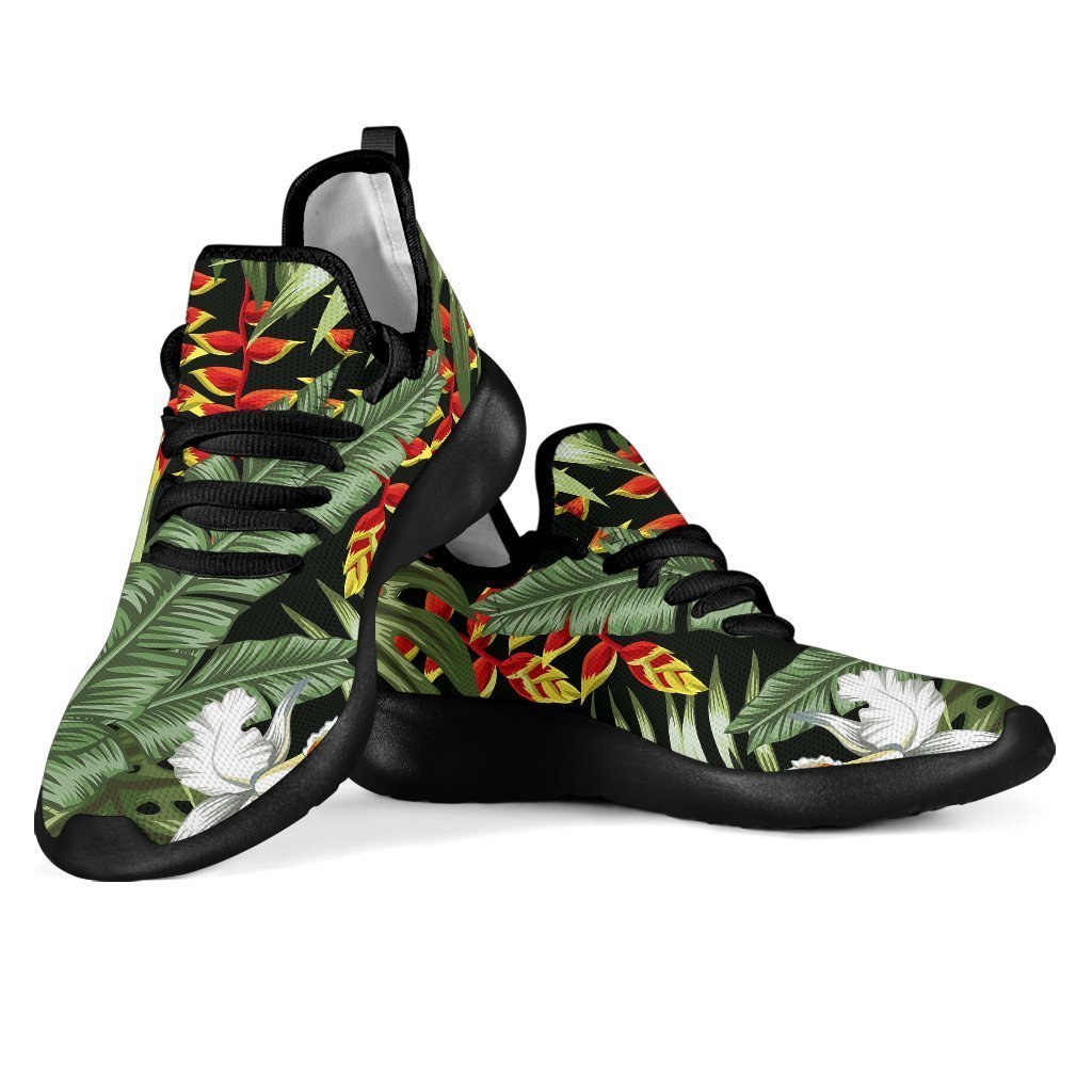 Hawaii Tropical Plants Pattern Print Mesh Knit Shoes GearFrost