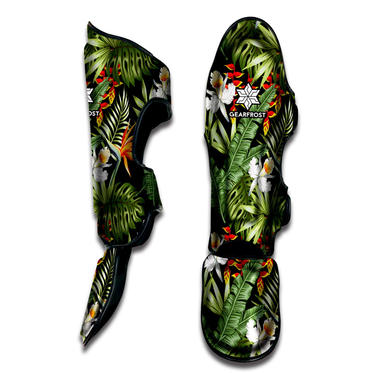 Hawaii Tropical Plants Pattern Print Muay Thai Shin Guard