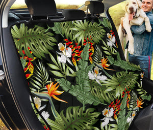 Hawaii Tropical Plants Pattern Print Pet Car Back Seat Cover