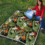Hawaii Tropical Plants Pattern Print Quilt