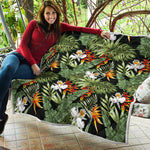 Hawaii Tropical Plants Pattern Print Quilt
