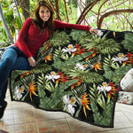 Hawaii Tropical Plants Pattern Print Quilt