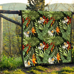 Hawaii Tropical Plants Pattern Print Quilt