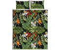 Hawaii Tropical Plants Pattern Print Quilt Bed Set