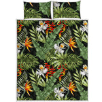 Hawaii Tropical Plants Pattern Print Quilt Bed Set