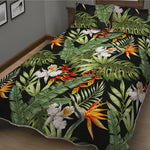 Hawaii Tropical Plants Pattern Print Quilt Bed Set