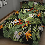 Hawaii Tropical Plants Pattern Print Quilt Bed Set