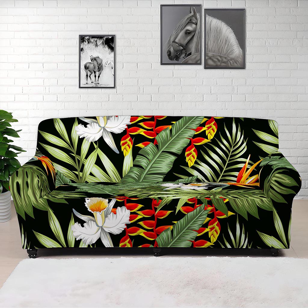 Hawaii Tropical Plants Pattern Print Sofa Cover
