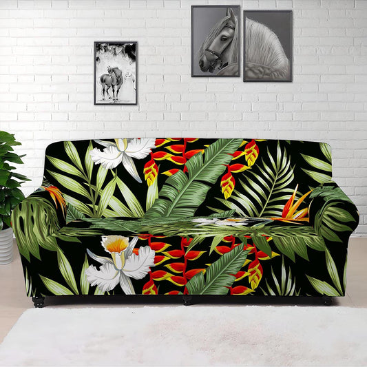 Hawaii Tropical Plants Pattern Print Sofa Cover