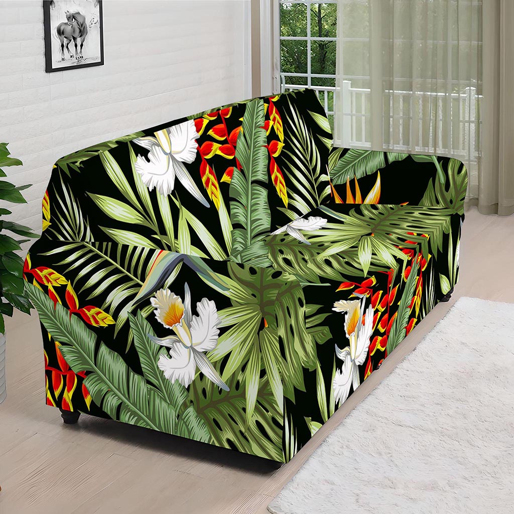 Hawaii Tropical Plants Pattern Print Sofa Cover