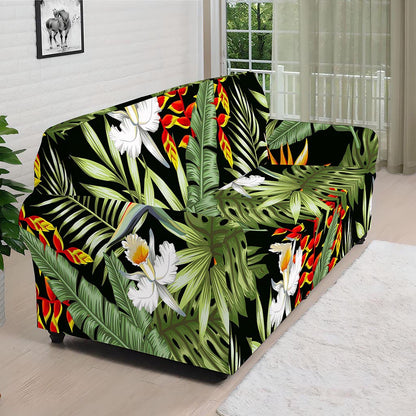 Hawaii Tropical Plants Pattern Print Sofa Cover