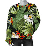 Hawaii Tropical Plants Pattern Print Women's Crewneck Sweatshirt GearFrost