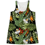 Hawaii Tropical Plants Pattern Print Women's Racerback Tank Top