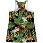 Hawaii Tropical Plants Pattern Print Women's Racerback Tank Top
