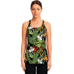 Hawaii Tropical Plants Pattern Print Women's Racerback Tank Top