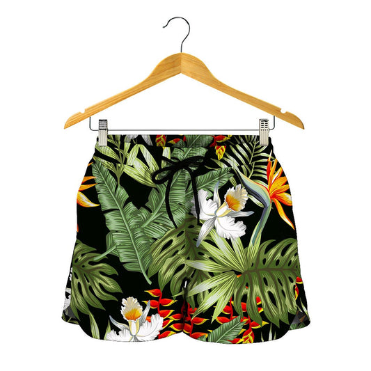 Hawaii Tropical Plants Pattern Print Women's Shorts