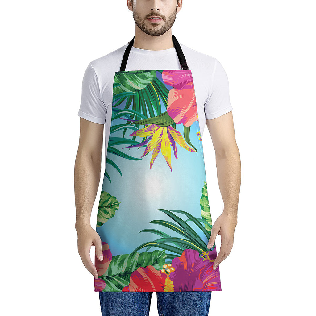 Hawaiian Aloha Flower Print Apron