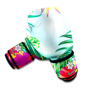Hawaiian Aloha Flower Print Boxing Gloves