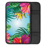 Hawaiian Aloha Flower Print Car Center Console Cover