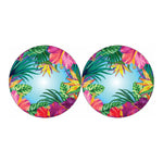 Hawaiian Aloha Flower Print Car Coasters