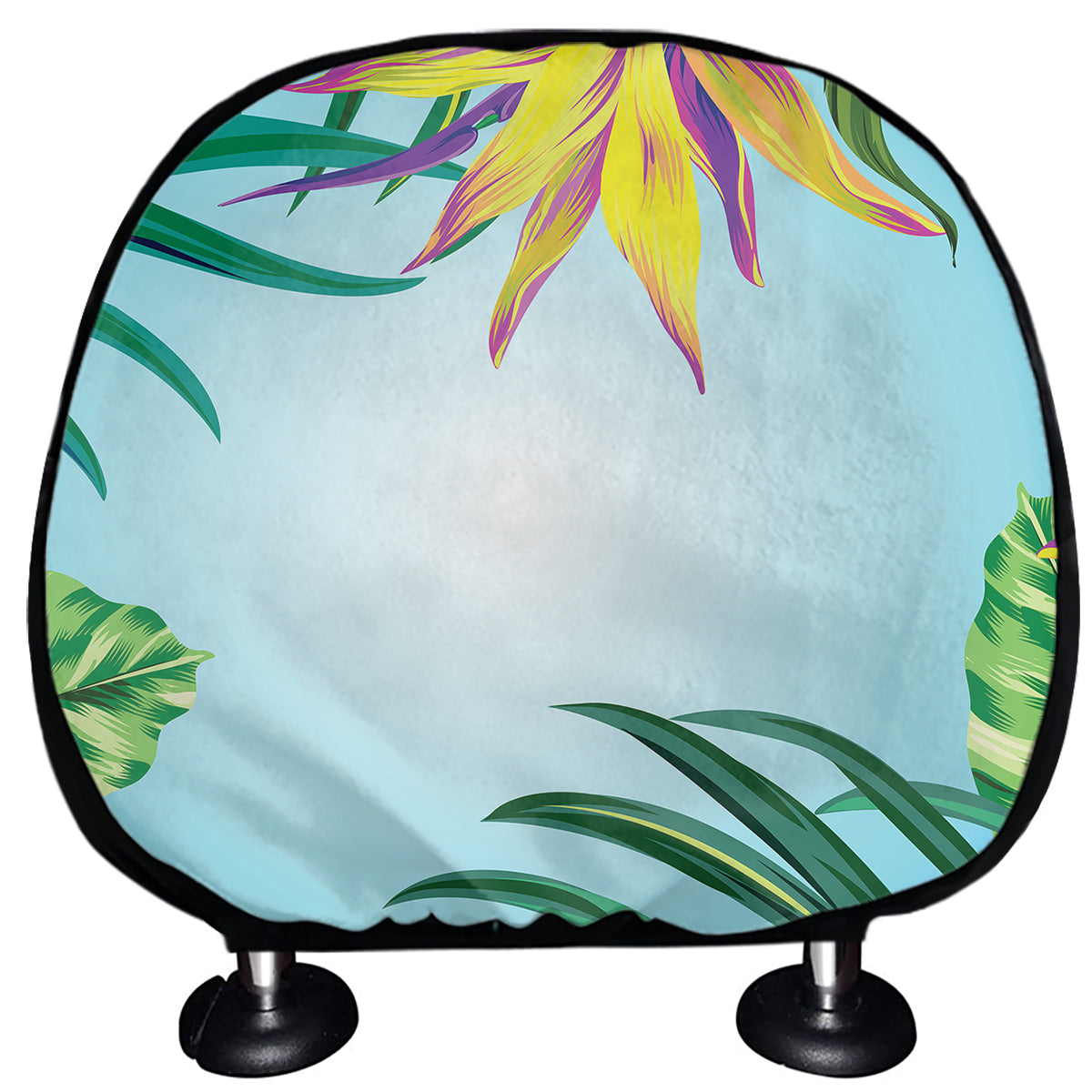 Hawaiian Aloha Flower Print Car Headrest Covers