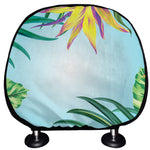 Hawaiian Aloha Flower Print Car Headrest Covers