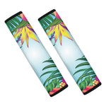 Hawaiian Aloha Flower Print Car Seat Belt Covers