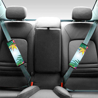 Hawaiian Aloha Flower Print Car Seat Belt Covers