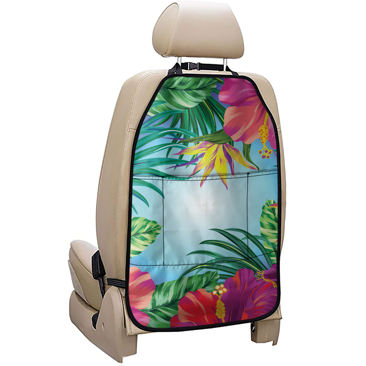 Hawaiian Aloha Flower Print Car Seat Organizers