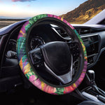 Hawaiian Aloha Flower Print Car Steering Wheel Cover