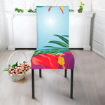 Hawaiian Aloha Flower Print Dining Chair Slipcover