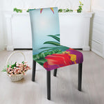 Hawaiian Aloha Flower Print Dining Chair Slipcover