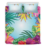 Hawaiian Aloha Flower Print Duvet Cover Bedding Set