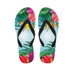 Hawaiian Aloha Flower Print Flip Flops