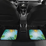 Hawaiian Aloha Flower Print Front and Back Car Floor Mats