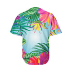 Hawaiian Aloha Flower Print Men's Baseball Jersey
