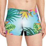 Hawaiian Aloha Flower Print Men's Boxer Briefs