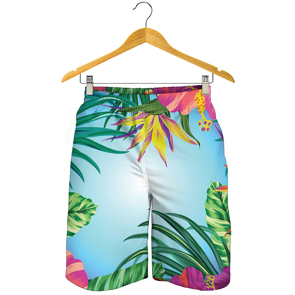 Hawaiian Aloha Flower Print Men's Shorts