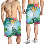 Hawaiian Aloha Flower Print Men's Shorts