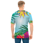 Hawaiian Aloha Flower Print Men's T-Shirt