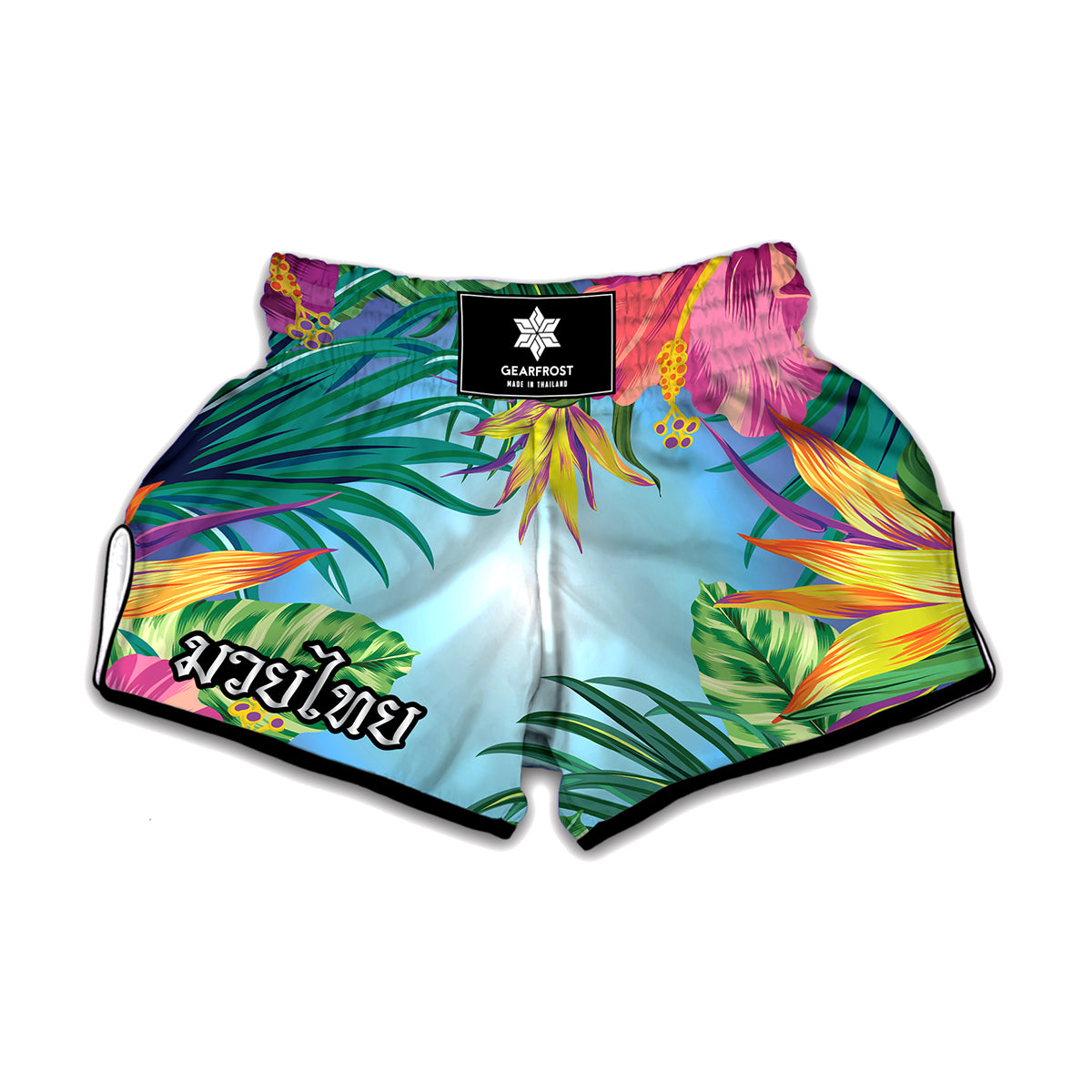 Hawaiian Aloha Flower Print Muay Thai Boxing Shorts