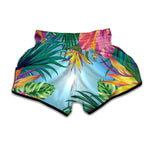 Hawaiian Aloha Flower Print Muay Thai Boxing Shorts