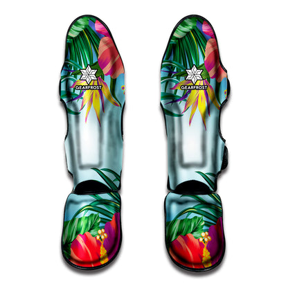 Hawaiian Aloha Flower Print Muay Thai Shin Guard