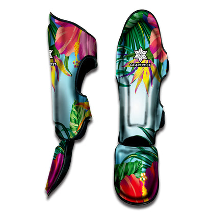 Hawaiian Aloha Flower Print Muay Thai Shin Guard