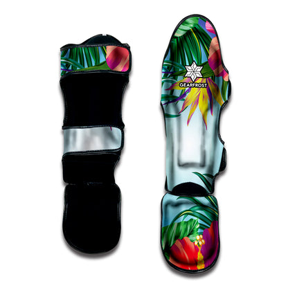 Hawaiian Aloha Flower Print Muay Thai Shin Guard