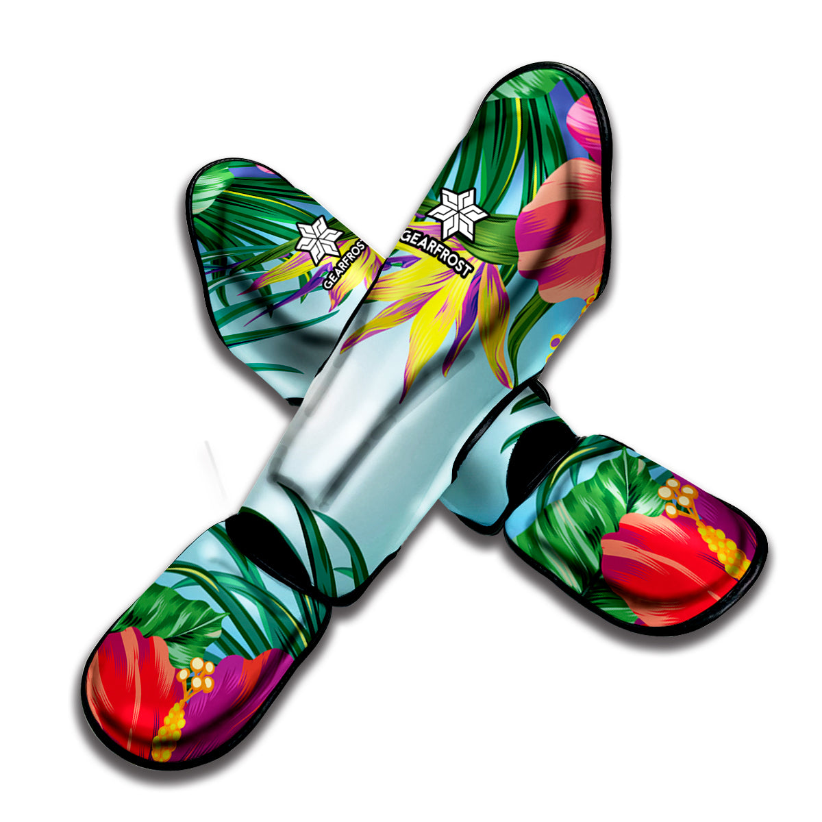 Hawaiian Aloha Flower Print Muay Thai Shin Guard