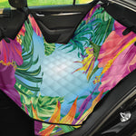 Hawaiian Aloha Flower Print Pet Car Back Seat Cover