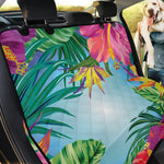 Hawaiian Aloha Flower Print Pet Car Back Seat Cover