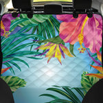 Hawaiian Aloha Flower Print Pet Car Back Seat Cover