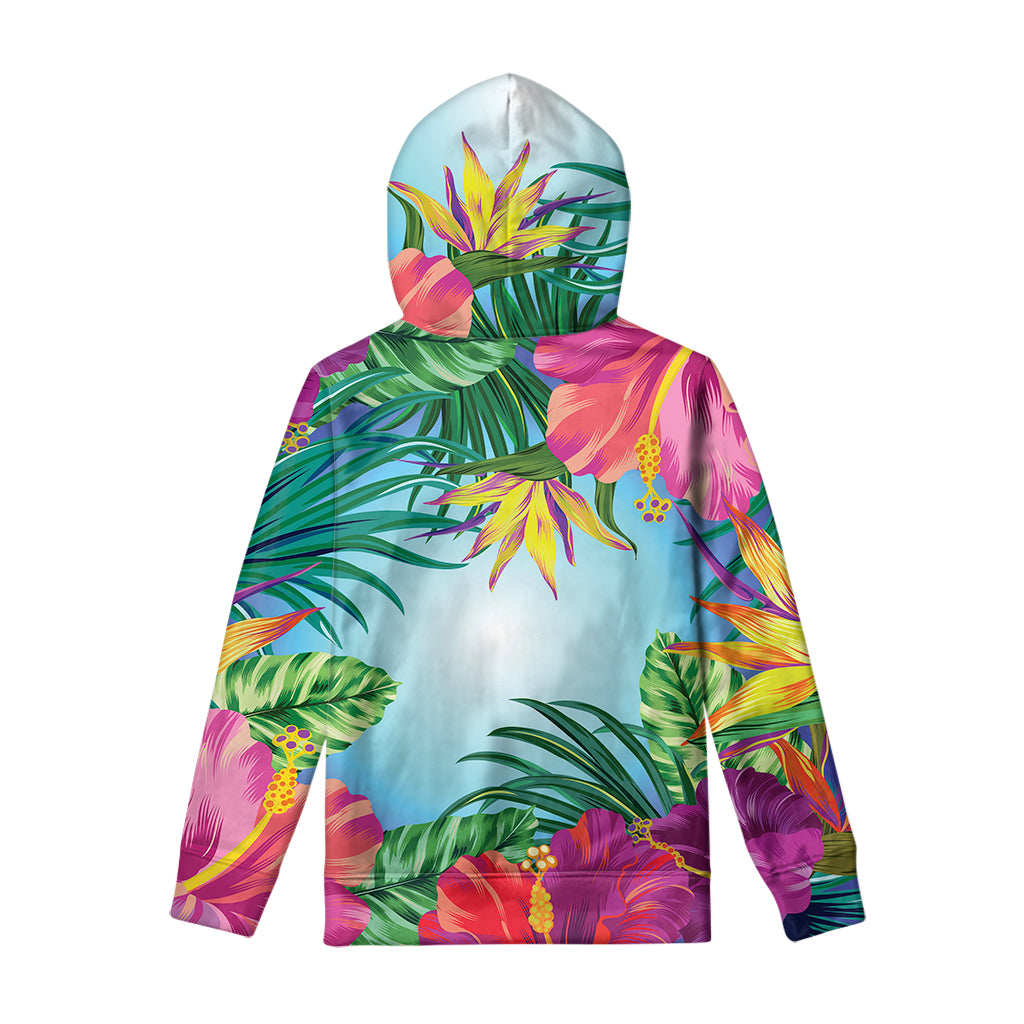 Hawaiian Aloha Flower Print Pullover Hoodie